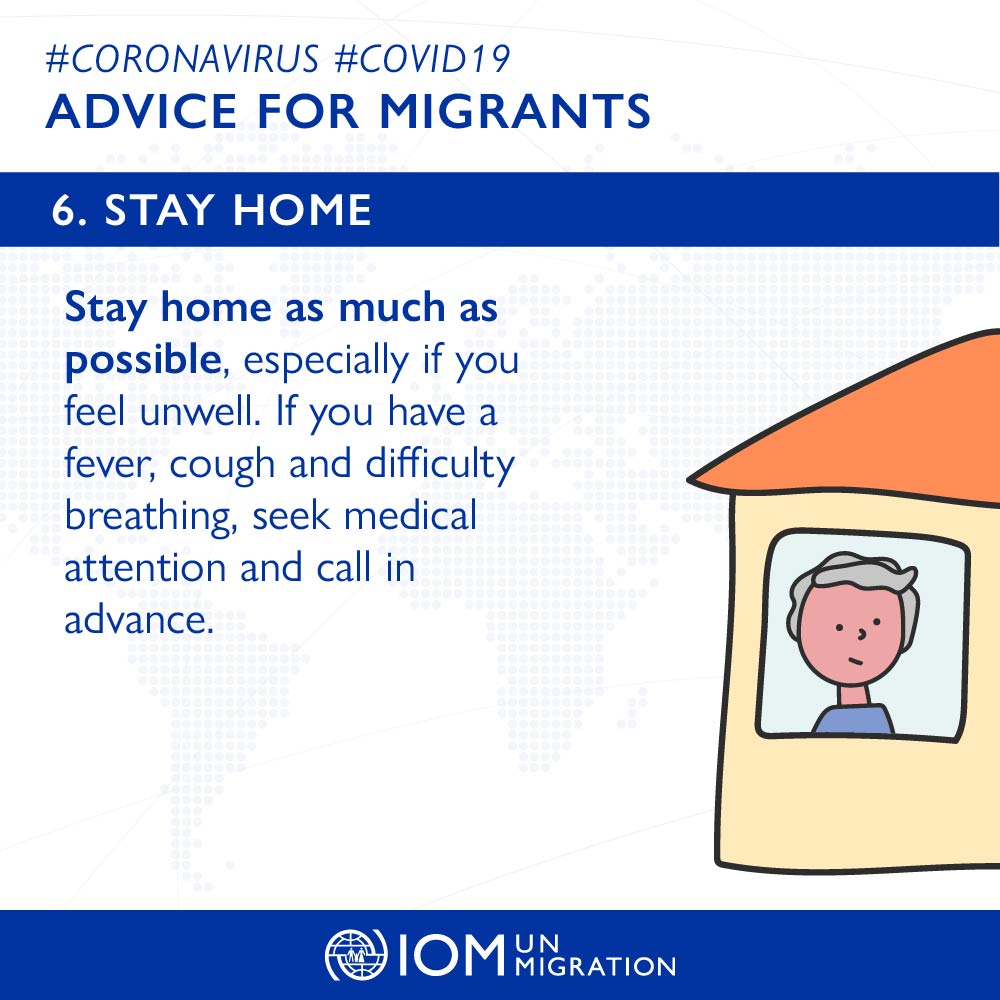 IOMBelize's tweet photo. 😷 Tips and tricks for migrants to stay safe during #coronavirus #covid19 !

Tip #6 - Stay home! https://t.co/zOeHQ7B22h https://t.co/4c36uUPW8Y
