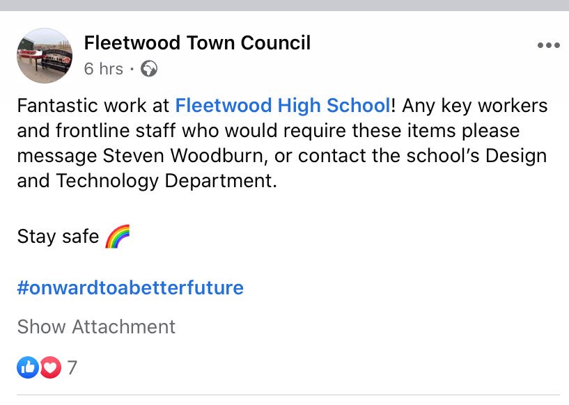 More face shield deliveries today to local care homes, Blackpool Vic MRI team and Trinity Hospice. Happy to help our local care and NHS frontline. Amazing things happen when you work together ❤️ #theschoolwithaheart #NHSheroes #BlackpoolNHS