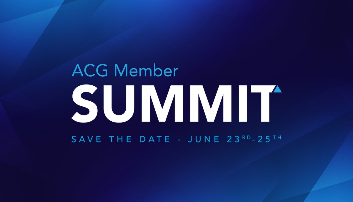 ACGGlobal's tweet photo. #SAVETHEDATE: ACG Global is hosting its first-ever virtual ACG Member Summit June 23-25, an event that will gather ACG's worldwide community of 15,000 for digital #deal flow and a program focused on connectivity, growth and peer engagement.  https://t.co/eY0SarOe6g @TheTomBohn https://t.co/qHRCwA9hpP