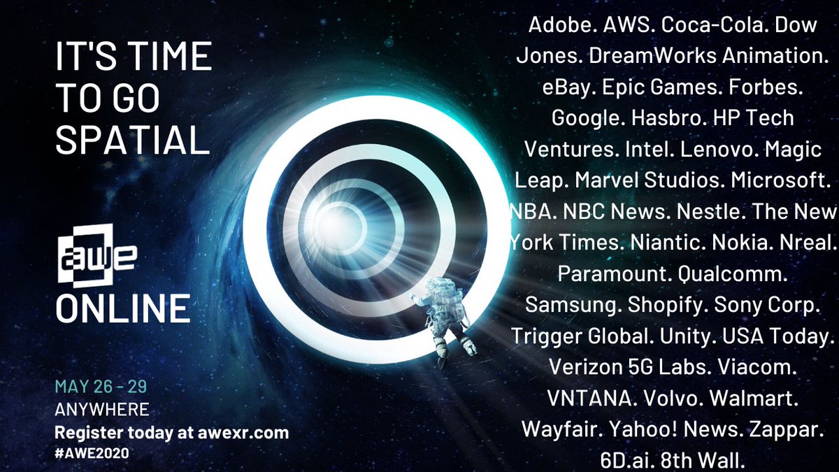 ARealityEvent's tweet photo. The most essential #ARVR conference and expo is now online with 200+ world-class speakers and a digital expo full of the latest #immersive technologies. Get your ticket today at https://t.co/i8XbaUZPoQ #augmentedreality #virtualreality #spatialcomputing #gospatial https://t.co/PI84eLqd5M