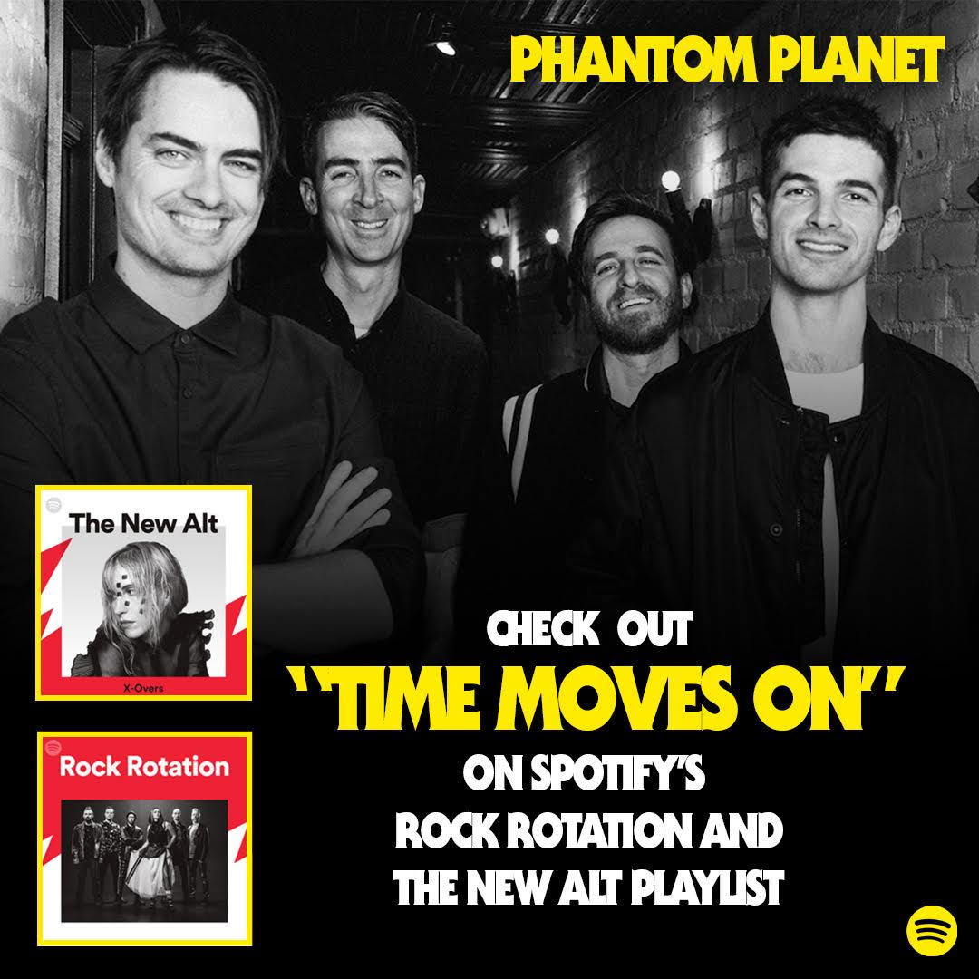 phantomplanet's tweet photo. Thank you all for continuing to listen to "Time Moves On!" The kind folks at @Spotify have added it to both #TheNewAlt and #RockRotation:
Listen now: https://t.co/KtfyhajC6f https://t.co/icXpqZdjXj