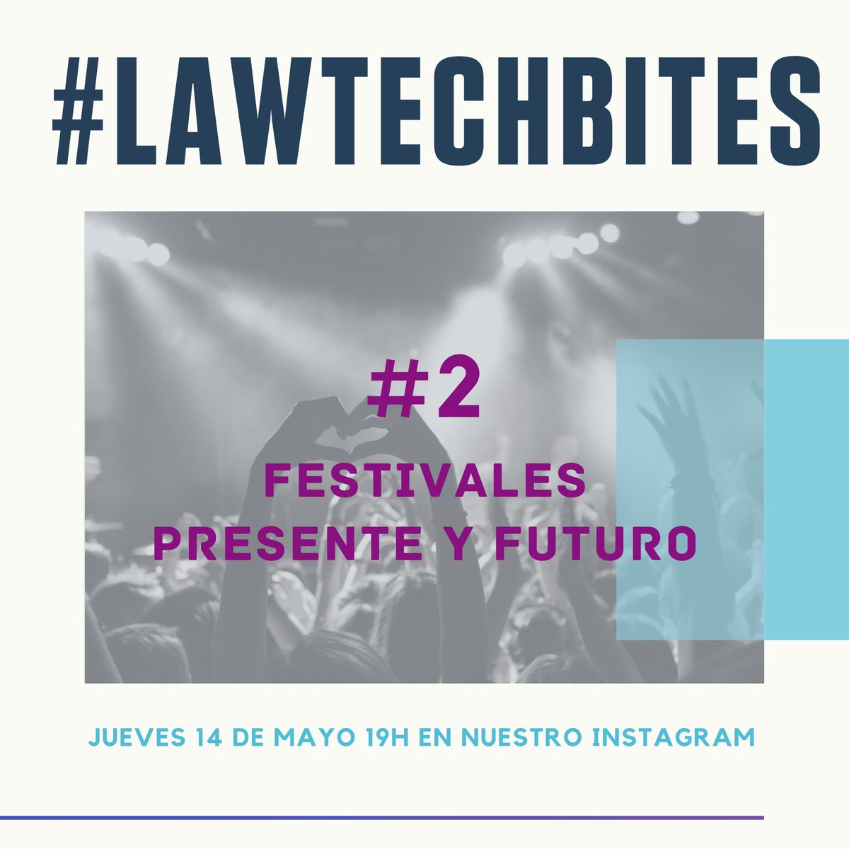 lawtechbcn's tweet photo. Si te interesa el futuro de los festivales de música conectate a la segunda edición de #lawtechevents 🛋 este jueves 14 a las 19h en nuestros instagram live 📲 https://t.co/RpGUjNQLTa