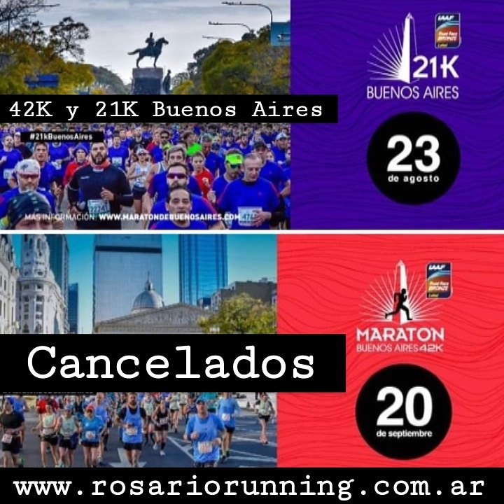 RosarioRunning's tweet photo. [ #URGENTE ]

LOS 21K Y EL MARATON DE BUENOS AIRES CANCELADOS
Los organizadores informaron que ambas carreras fueron suspendidas y no se van a realizar este año.

+ Info https://t.co/PfPm0mcL6h https://t.co/TKgj0R2sIe
