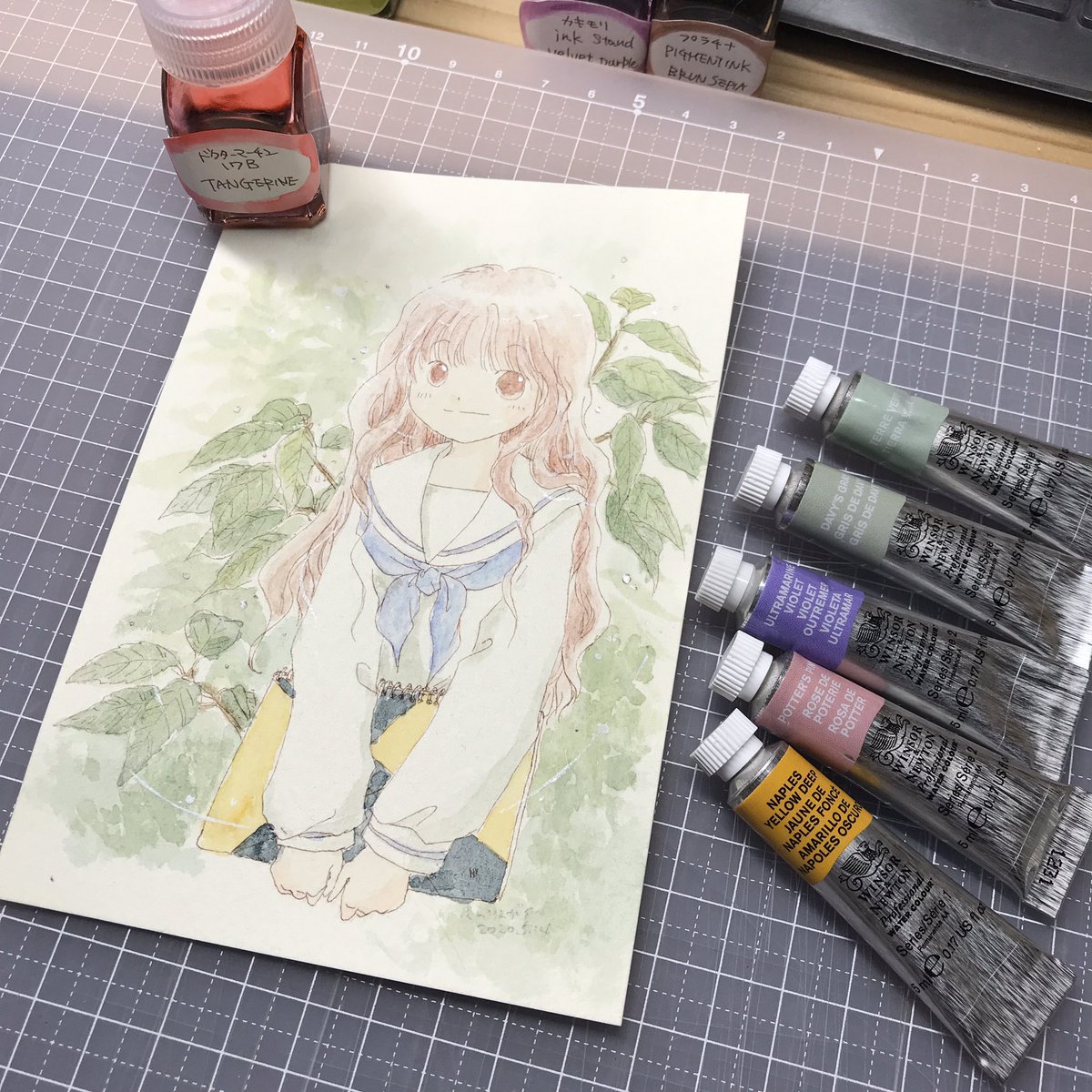 通販で買ったw Amp Nの絵の具が届いたので メインで使ってみました W Am しんりんがくのイラスト