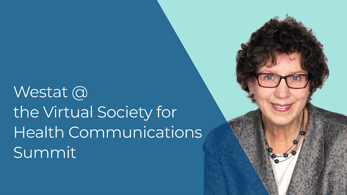 westat's tweet photo. We’re proud sponsors of @healthcommsoc’s Virtual Summit. Westat VP &amp; Society President @tlsavage2 will give opening &amp; closing remarks. Hope to “see” you there! https://t.co/gSq0G13h2k #HealthComm https://t.co/ZFrCtFWR4W