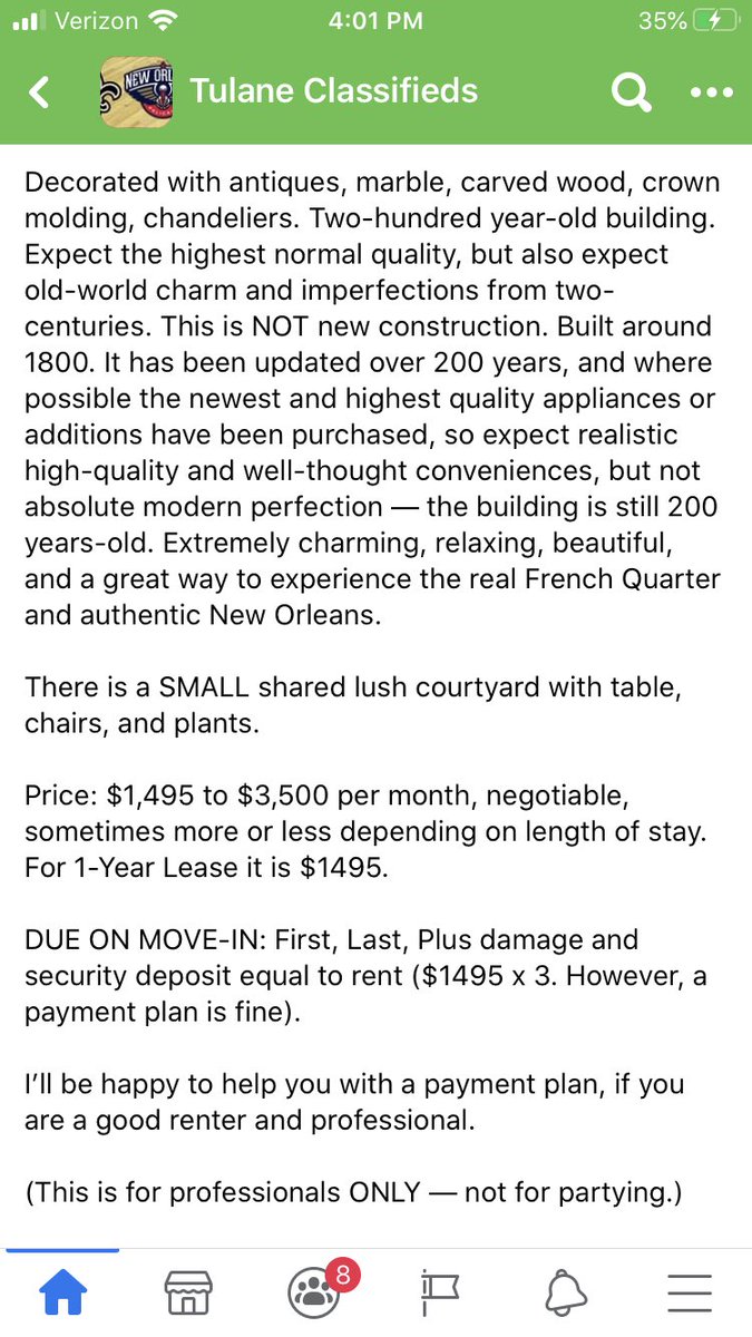 Of course no real estate listing is complete without a 4-screenshot long description written by a clearly insane person