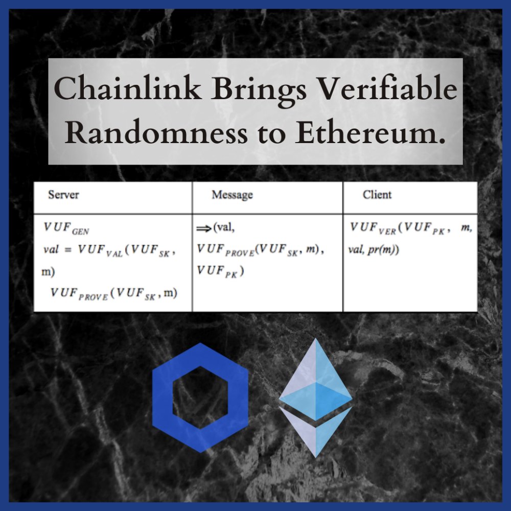 ethereumtracker's tweet photo. Blockchain gaming is now provably more fair than traditional gambling as smart contract developer @chainlink introduces verifiable random functions (VRFs) to @ethereum. https://t.co/W3omQXGAx7