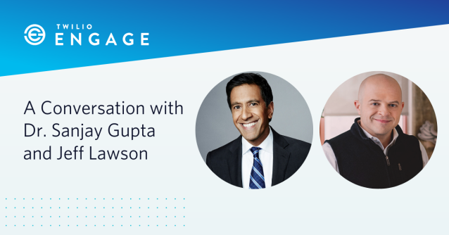 Ashwar210's tweet photo. Join us for #TwilioEngage Everywhere on May 20 as we welcome CNN Chief Medical Correspondent Dr. Sanjay Gupta for a conversation with Twilio co-founder and CEO Jeff Lawson on the future of healthcare communications. https://t.co/oCbQBgGnne https://t.co/bs6zMGbpbT