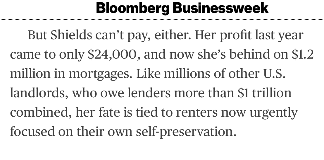 I cannot imagine reading this and not thinking that being a small-time landlord is a reckless decision on par with putting one's entire retirement savings into various derivatives and options except that society does a lot more to discourage the latter