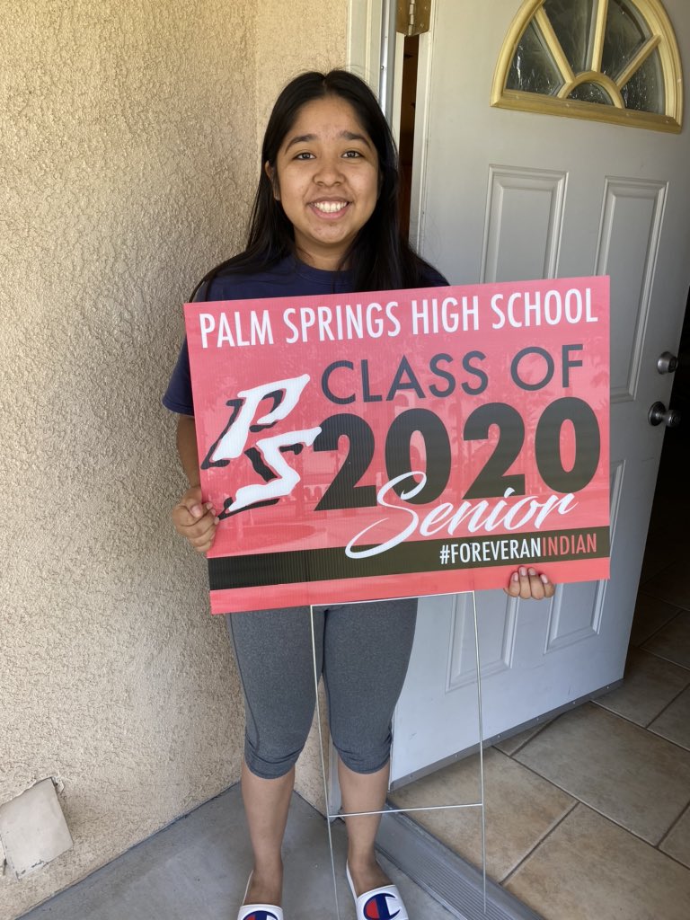 PSHSPALM's tweet photo. Last week PSHS staff rallied to give seniors their signs, and we captured a few pictures for you all to see. Congratulations class of 2020, we’re proud of you! #ForeverIndian #PSHSpride https://t.co/lCTCoSH7WN