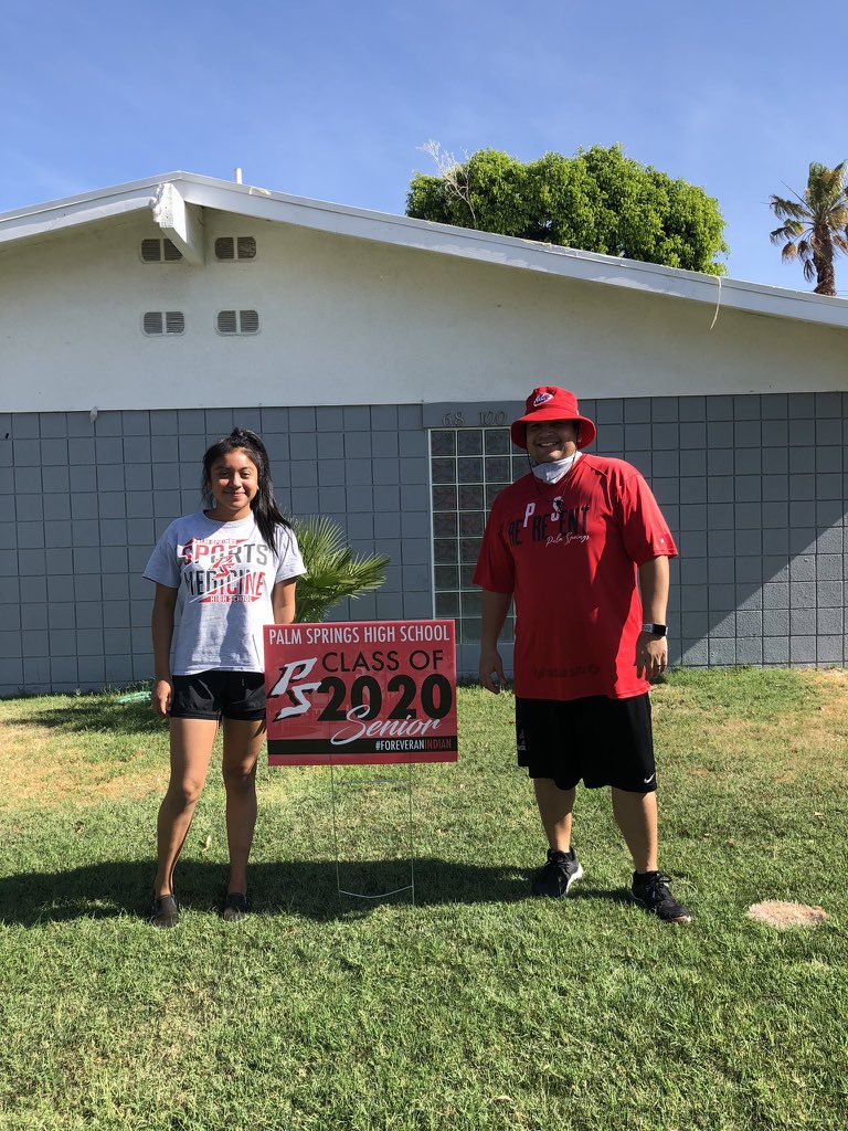 PSHSPALM's tweet photo. Last week PSHS staff rallied to give seniors their signs, and we captured a few pictures for you all to see. Congratulations class of 2020, we’re proud of you! #ForeverIndian #PSHSpride https://t.co/lCTCoSH7WN