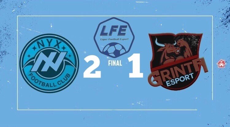 ⏳Full time / Fin du match : 
🏆@VPNPS4Officiel : 
❌1-4 🆚 ShieldEsport
🏆<a href="/LFE_ESPORT/">LFE</a> 
❌0-2 🆚 MGT13 eS
✅2-1 🆚 Grinta Fraternity