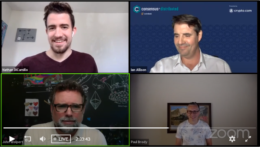 JuanSnow's tweet image. Watching the &apos;Programmable Money and the Future of Enterprise Blockchain&apos; Consensus2020 segment featuring @jwolpert &amp;amp; @pbrody made me super bullish on what @baselineproto is building.

Watch below (timestamp around -2:33:43):

next.brella.io/events/consens…

#Chainlink #BaselineProtocol
