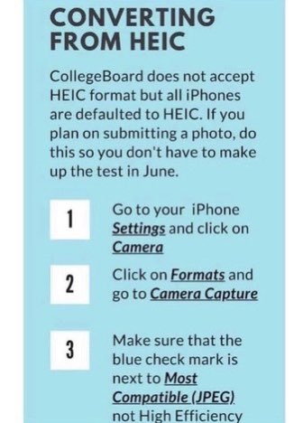IMPORTANT: AP Students if you are planning on handwriting your responses and taking a photo. You must change the format on your iPhone from HEIC to JPEG. See attached! <a href="/MHSSGuidance/">Midd South Guidance</a> @MHSSPrincipal
