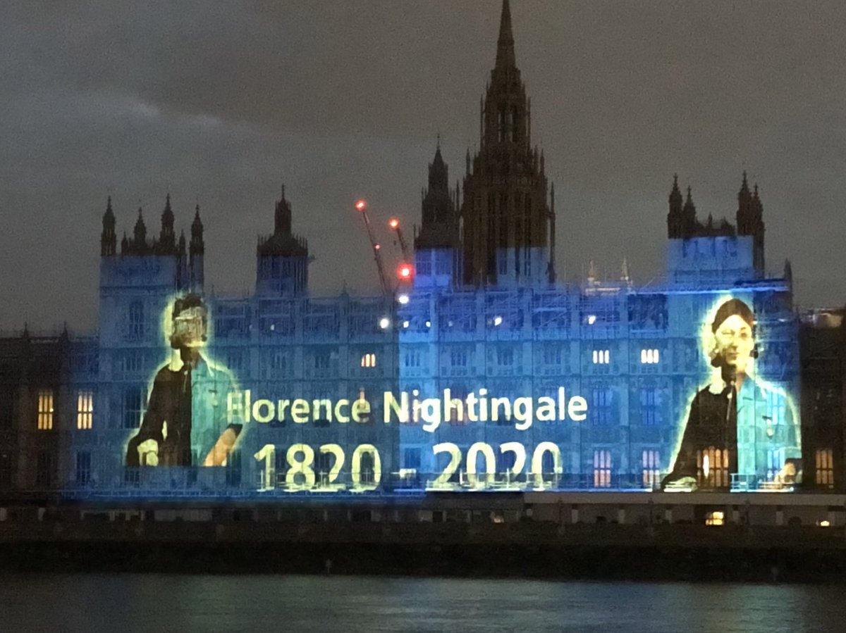 And the festivities continue with a message to celebrate Florence's 200th birthday and a thank you to all the nurses and health care workers following in her footsteps! Thank you to our partners <a href="/GSTTnhs/">Guy's and St Thomas'</a> <a href="/UKParliament/">UK Parliament</a>  #FlorenceNightingale #InternationalNursesDay2020