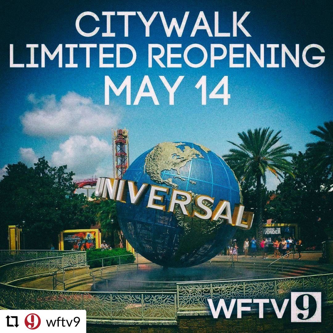 management407's tweet photo. #RepostPlus @wftv9
- - - - - -
Universal CityWalk will reopen Thursday with limited operations, and masks will be required. Will you be there on the first day, or will you wait to go back?
.
.
.
#citywalk #universalstudiosorlando #voodoodonuts #reopenflorida #coronavirus #wftv https://t.co/lv60JYMgjQ