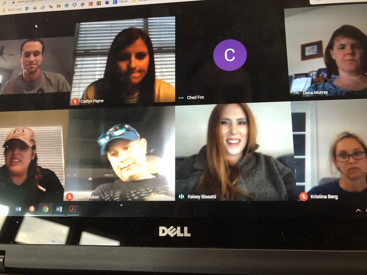 MrKeislerWISD's tweet photo. Just finished the last “virtual” PLC of the crazy school year with the dream team! The ending is not what we expected, but they rocked it! #dreamteam #ridingforthebrandWISD #draperdriven https://t.co/0rigMOYPfE