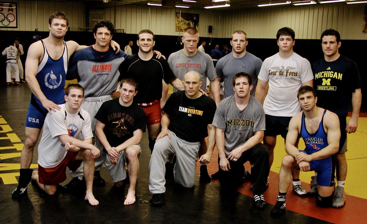 Sean_Bormet's tweet photo. How many Olympians, World medallists, NCAA titles & All-Americans, B1G titles and current college coaches in this group?
Training camp exactly 10yrs ago: 5/12/10 #TeamOvertime https://t.co/mEtSZbYIUE