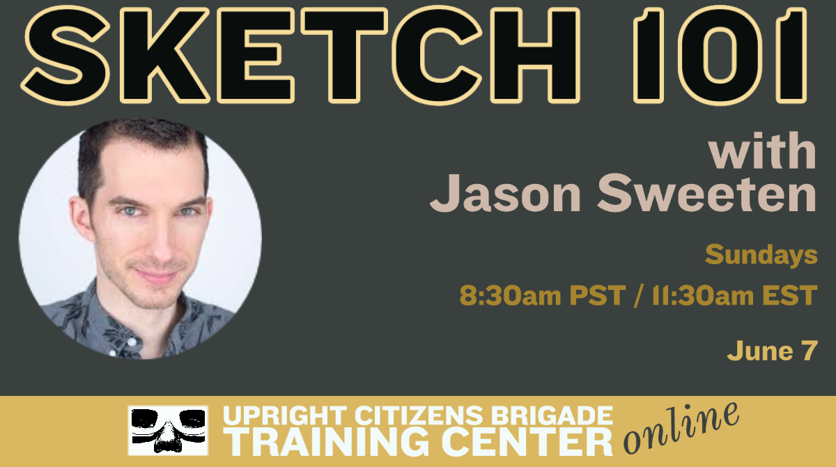 ucbclassesla's tweet photo. Sketch 101 with Jason Sweeten
ONLINE 
Sundays 
8:30am PST/11:30am EST
June 7

Now enrolling- https://t.co/UdOCNfCavg

#ucbclasses #UCB #sketch #sketch101 #uprightcitizensbrigade #comedy #writer #sketchcomedy #UCBonline #onlineclasses
@jason_sweeten https://t.co/DgZCuj1sxl