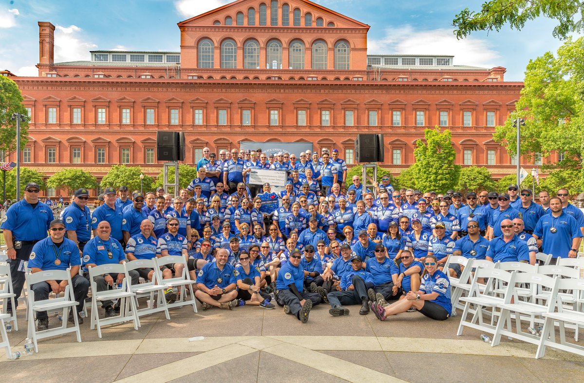 Today we want to pay tribute to the amazing men and woman of the @policeunitytour and @lawenforcementu .. Both organizations should have arrived into the @NLEOMF today concluding this years cycling journey.