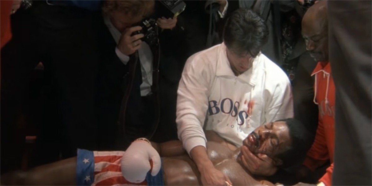 Re-watching the classics and thinking about how My uncle said 'Rocky IV' is just a movie about some I-talian dude who lost his black friend. 