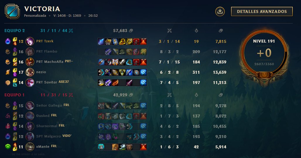 Despues de dos dias de descansito volvemos a las scrims <a href="/TeamPredators5/">Team Predators</a>