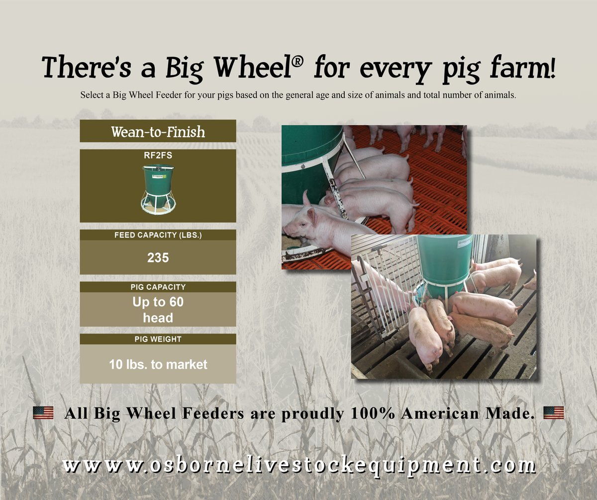 OsborneInd's tweet photo. When it comes to choosing the right #pig feeder, consideration must be given to the general size of the animals and total number of animals in the group. Check out these helpful infographics... 

#AmericanMade #MadeInTheUSA #pig #livestock #raisinglivestock #raisingpigs #pork https://t.co/vmO21NZfBq