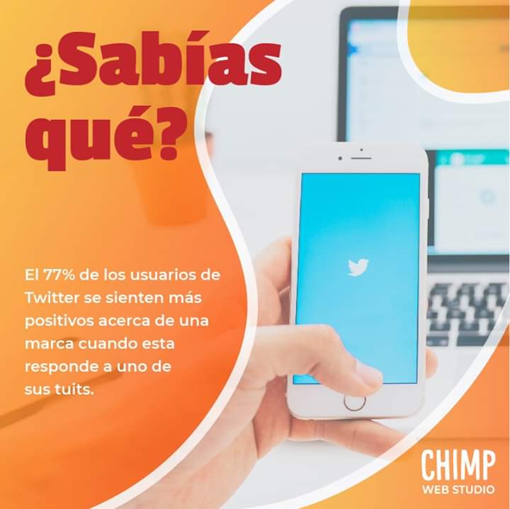 ChimpWebStudio's tweet photo. Las redes sociales se han convertido en un instrumento clave para las empresas 👨‍💼 Por eso es importante estar en contacto con los clientes ya que nos ayudan a crear seguridad y fidelidad. 📲📈
#ChimpWebStudio #AgenciadeMarketingDigital #RedesSociales #Twitter #ChimpTips https://t.co/tu1EJt2Caz