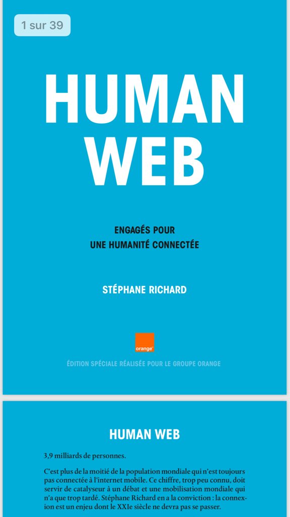 drame_macire's tweet photo. Édition spéciale réalisée pour le groupe #Orange. Un un livre du PDG Mr. Stéphane Richard pour une humanité entièrement connectée. #HumanInside #Raisondetre #HumanWeb https://t.co/kIw29eYwfY