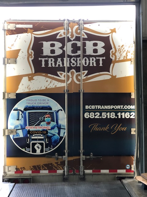 BCBtransport's tweet photo. @WTFC7 We are rolling this across the country to show our support for not just our drivers but every #EssentialWorker delivering the goods and #stayingsafe #ThankATrucker #womenintrucking #besafecommunicatebeontime #safetystruck #WeAreAllInThisTogether https://t.co/l6LBcjIZBg