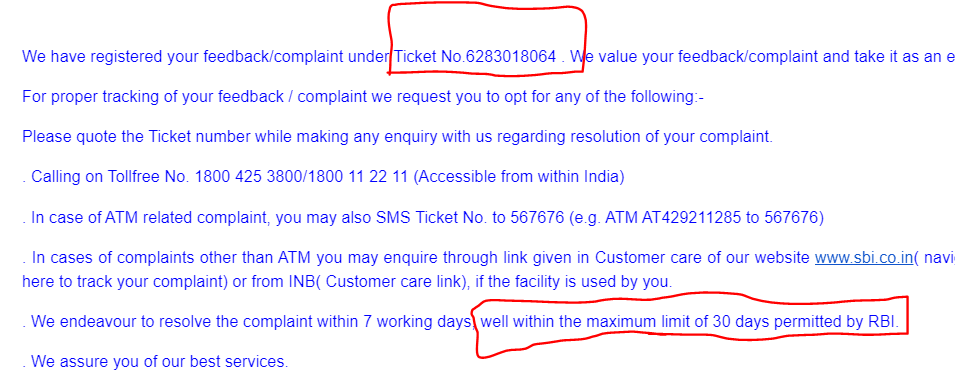 walid_md107's tweet photo. I registered a complaint on 31 Mar. It was supposed to be resolved within 30days as permitted by RBI But NOT resolved yet.I cant even check d status of my complaint as d problem itself is related to mobile no that I've stopped receiving messages n OTPs. Pls help
@TheOfficialSBI https://t.co/OxBNCtll7O