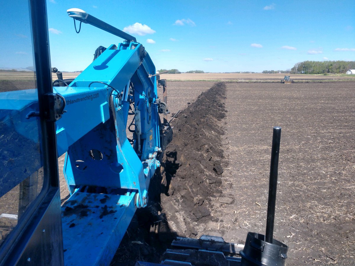 SLForsberg's tweet photo. Had a great spring laying in black pipe. Finished with all the unplanted fields. Now onto those fields with crops just coming up. Thank you to all our customers. #interdrain #forsbergdrainage #tile20 https://t.co/UNKDPTx1WV