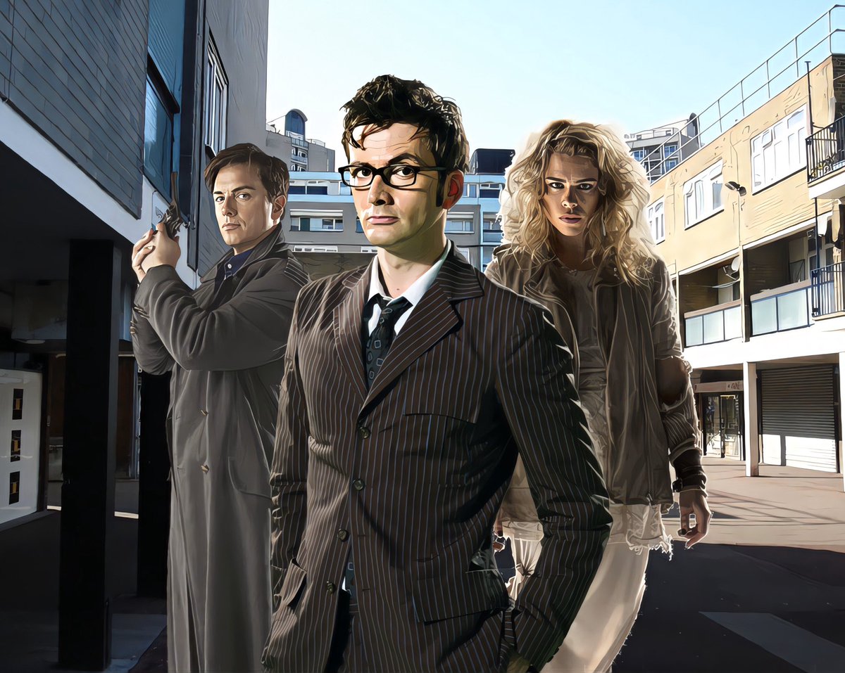 Last year John Barrowman said he was in talks with Russell T Davies over  doing a Doctor Who/Torchwood movie featuring Captain Jack Harkness, the  Tenth Doctor (David Tennant) and Rose Tyler (Billie, image size:1200x957