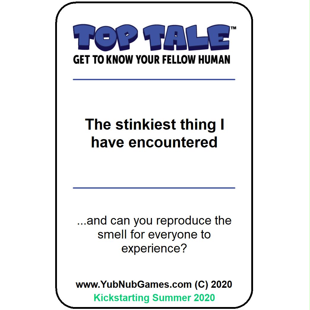 YubNubGames's tweet photo. #TopTale Topic-a-Day #GiveAway! Every day leading up to the TOP TALE #Kickstarter, a card will be posted for anyone to comment on &amp; share. Comment responses to the topic with the most likes at the end of the week will get a #freegame of TOP TALE! https://t.co/7Xzbqct0UO #cardgame https://t.co/Sewhz7D1ja