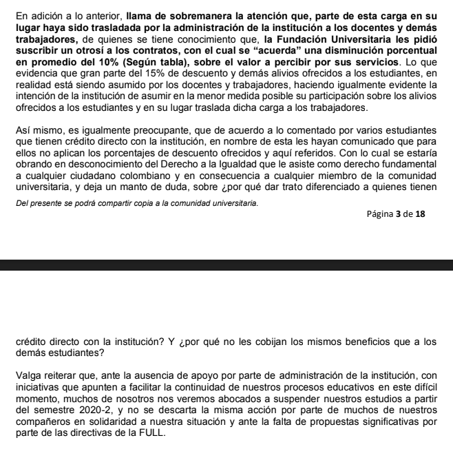 YebraDuranA's tweet photo. #Atención #Estudiante @Mineducacion  #FULLestudiante Conoce la comunicación radicada como iniciativa estudiantil en apoyo con los #FULLRepresentantes actuales, donde se pide a @UniLibertadores, mejores medidas frente al #COVIDー19 #Covid19Colombia https://t.co/u9m6zJD6Nj https://t.co/KYNLpAwV4a