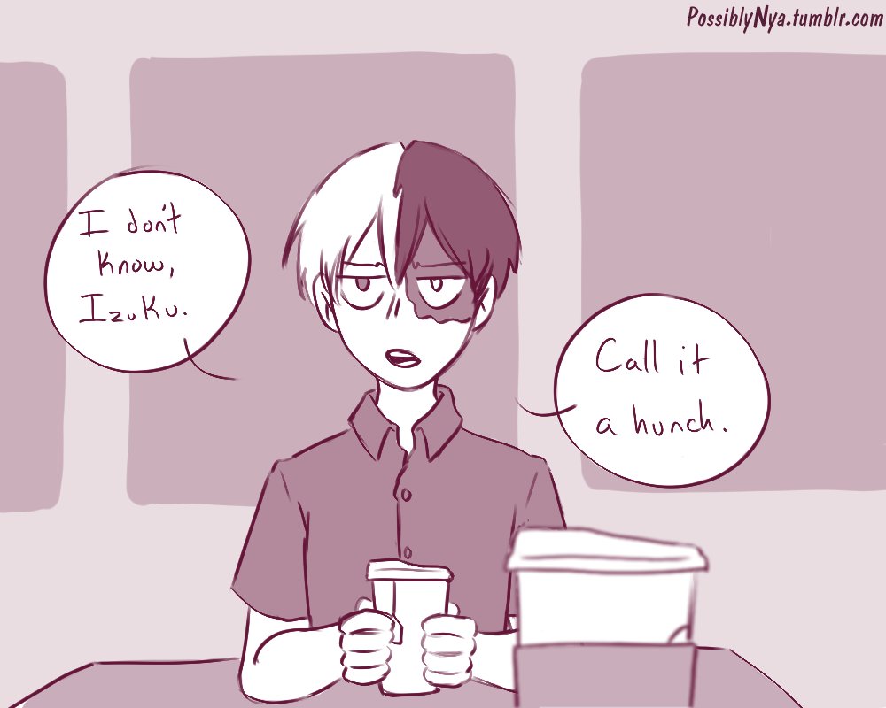 PossiblyNya's tweet photo. JUST TURN THE CUP AROUND, IZUKU || @antissora hit me with that barista AU again earlier this week and i couldn't get the idea out of my head #bakudeku #bnha https://t.co/frHyqW6Dbn