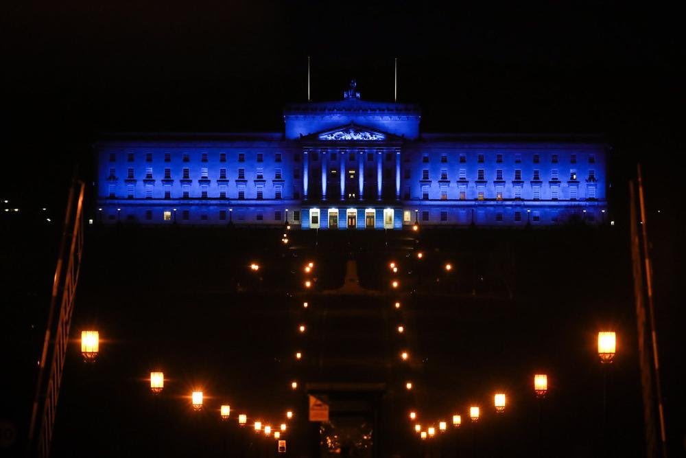 To end international nurses day Stormonts parliament buildings shines a blue light in recognition of NI nurses and midwives  #IND2020