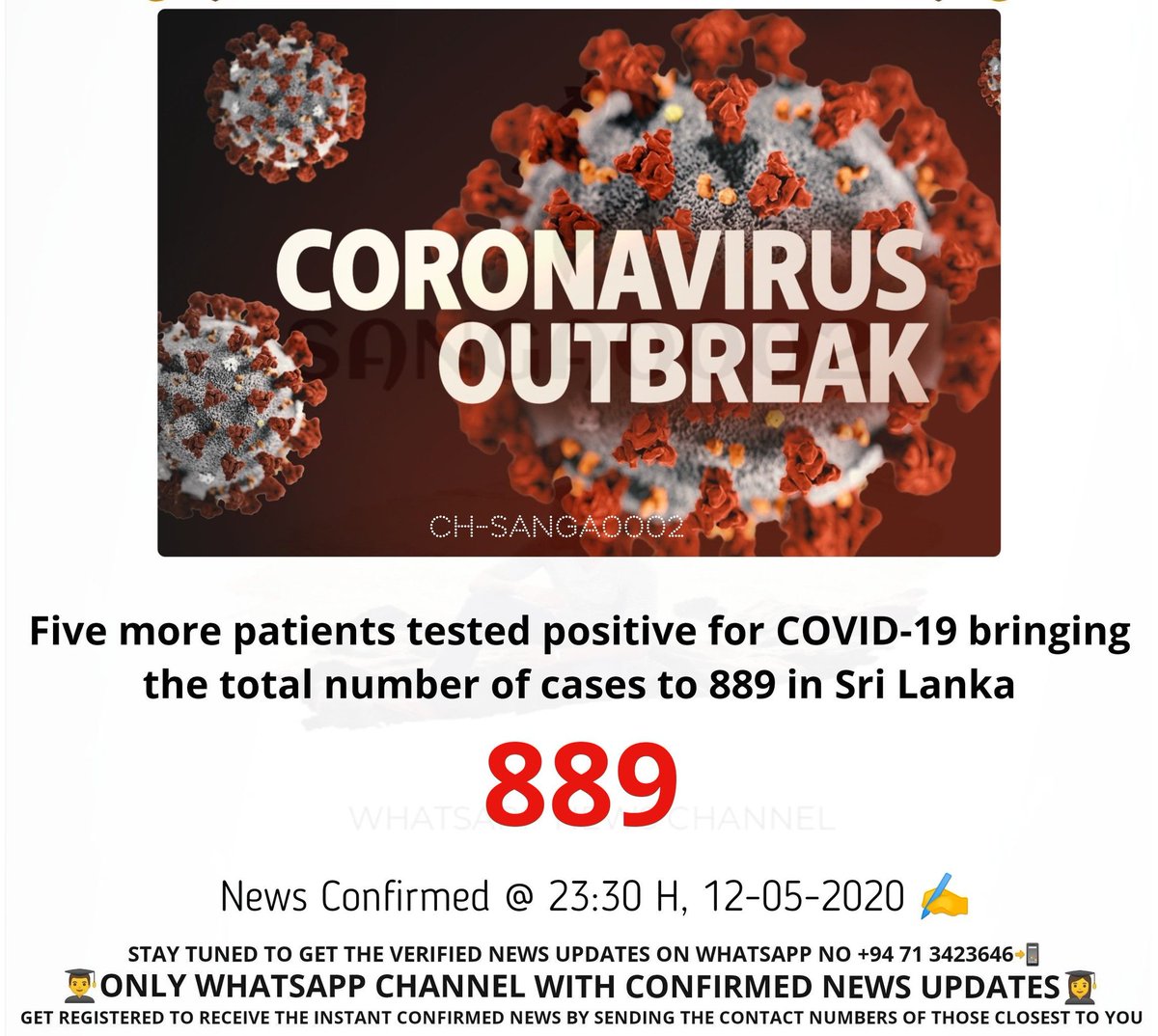 imSVithu02's tweet image. #SriLankanNews Twenty new coronavirus cases reported in Sri Lanka on yesterday, bringing the total number of cases to 889....

#ShortandFilteredNews #verifiedupdates #Covid19Srilanka #follow_metogetupdates #follwmefortheinstantsummarizednews