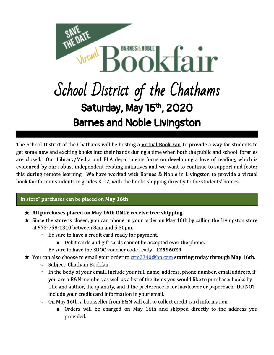 chatham_sdoc's tweet photo. Exciting! Dear Edward author @napolitanoann kicking off SDOC virtual book fair Friday 5/15@1PM on the SDOC Facebook live page. Order your copy then join our virtual book discussion with her 6/11 for students and adults. SDOC receives % of sales.Details below #weareSDOC @ChathamHS https://t.co/Vh3QZZ59Th