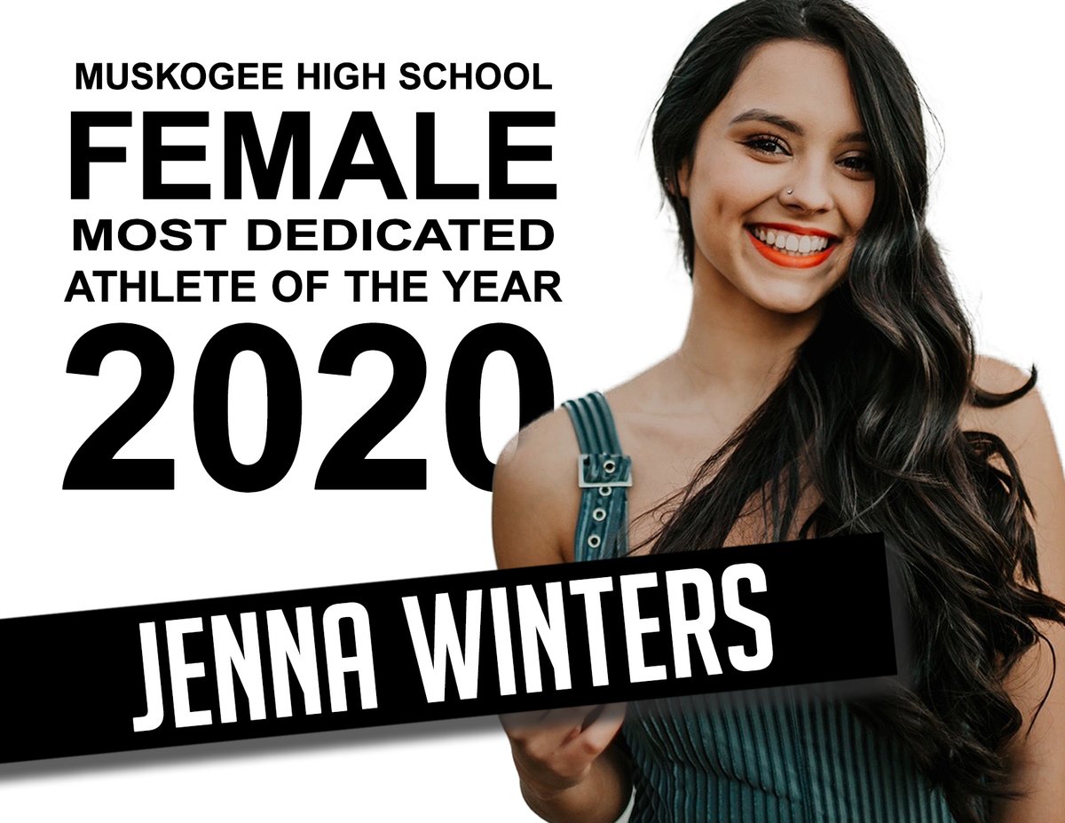 MuskogeeSchools's tweet photo. Congrats to Jenna Winters on being named @MuskogeeA Female Most Dedicated Athlete of the Year! #TheMuskogeeWay #RougherPride https://t.co/hUnr6uuNF9