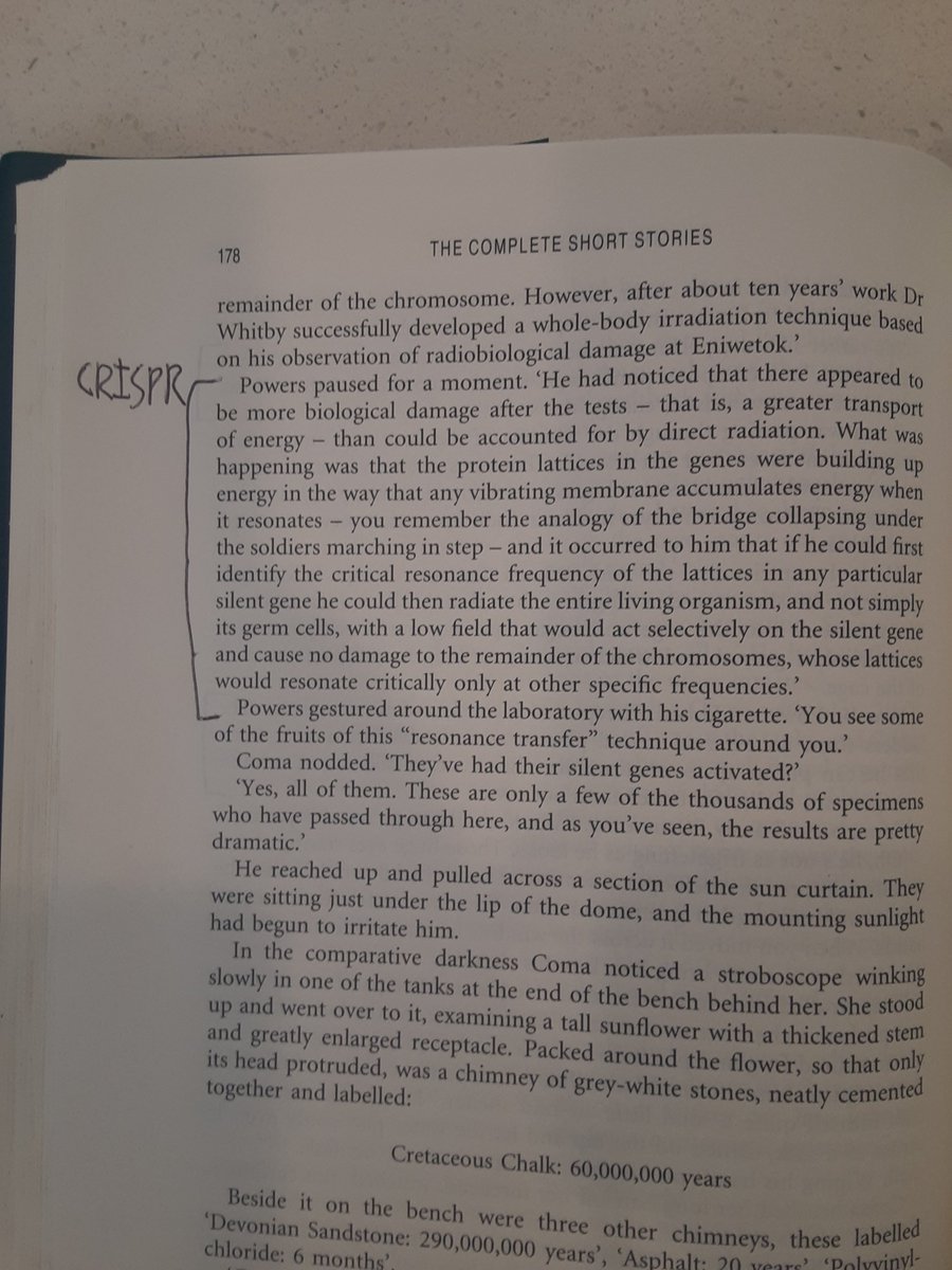 In these two pages you can see two of the metaphors (including the singularly bizzare vibrational one) and example of the menagerie of fucked up animals in this research lab that they've created bry expressing a "silent gene" inside all things that seemed to serve no purpouse.