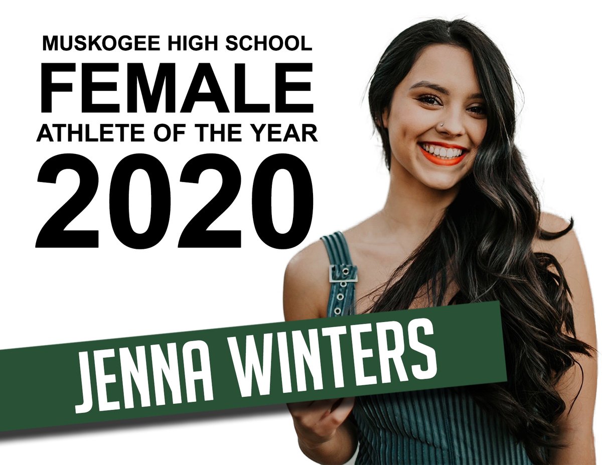 MuskogeeSchools's tweet photo. Congrats to Jenna Winters on being named @MuskogeeA Female Athlete of the Year! #TheMuskogeeWay #RougherPride https://t.co/w2L6bwkn0r