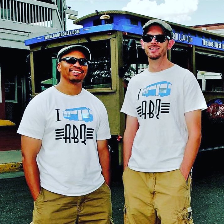 TourABQ's tweet photo. It’s 2009, our first season. We need a photo of the Trolley and Mike &amp; Jesse in historic old town Albuquerque.
Trolley Guy pose in 3.....2.....1.....📸 
#thebestfirstthingtodoinalbuquerque
#tourstory #twoguysandatrolley #tourabq #abqtrolley #trolleyguys #trueabq https://t.co/JgnWsOYGHu