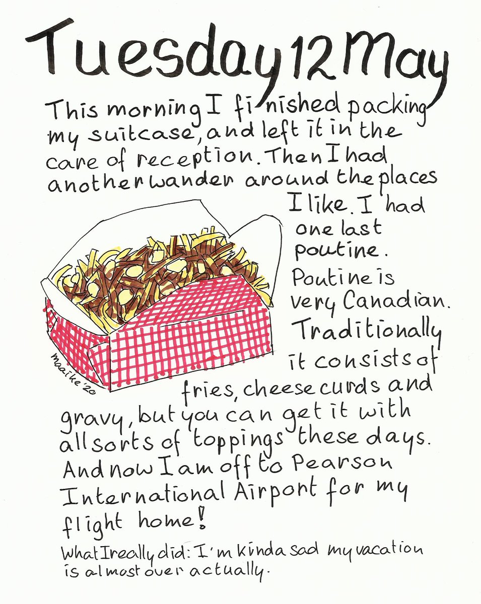 maaibaai's tweet photo. Poutine is nice, but not widely available outside of Canada. I'd love to try out more variations, but I can’t eat it every day. That'd be boring + too many other delicious foods!
#NotActuallyInToronto #traveljournal #CoronaTravelAtHome #Toronto #illustratie #illustration #poutine https://t.co/szVY4Ihzlu