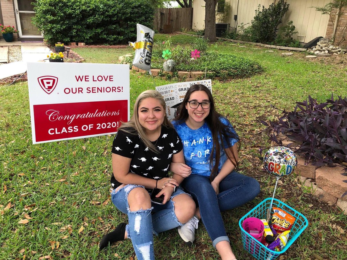 ResponsiveEd's tweet photo. Seniors across our district have received a surprise visit in celebration of their many accomplishments this year. 🎓🎉💛 #ResponsiveEdGrad #ResponsiveEdAtHome https://t.co/60NSi6T0cl