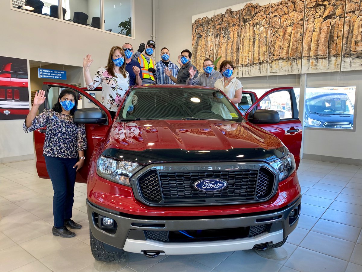BudgetYukon's tweet photo. In keeping with the COVID-19 pandemic, We now have had our safe work policy's and procedures approved.  All of our staff now have custom masks to help keep us all safe.  Thank you Lisa for the great job in completing the masks in record time. If you need a rental car, we are here https://t.co/yRVzU5ZHRb