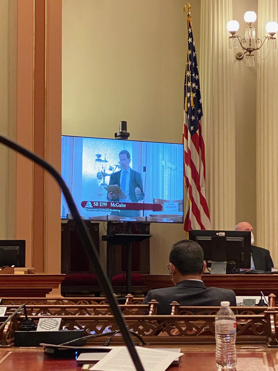 PIFPAC's tweet photo. As the #Senate returns to session, #PIFC staff continues to work hard on issues that impact the #insurance industry, even under new #COVIDー19 Our lobbyist pictured here opposing SB 1199, which would destabilize CA Insurance market. https://t.co/N1PeRGzYin