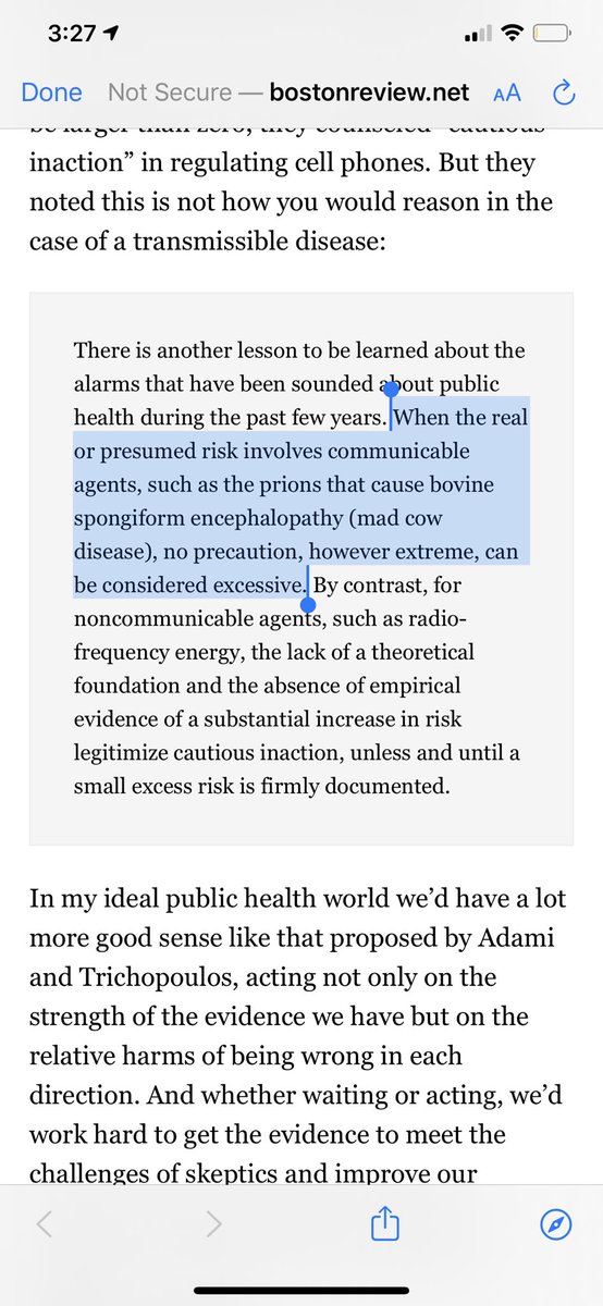 Great essay by  @mlipsitch. But I must disagree with one thing, a big thing. Contrary to the essay’s implication, it is NOT “good sense” that any action— however excessive—is justified so long as the threat is infectious.Here are my reasons. 1/ http://bostonreview.net/science-nature/marc-lipsitch-good-science-good-science