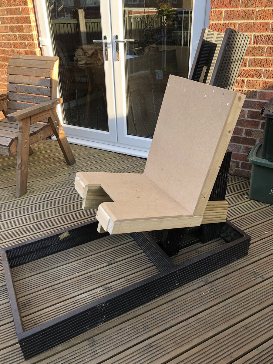 AstroGTX's tweet photo. The start of a VR flying Combat Sim Pit while on lock down. Gonna try and make it work well for use while still wearing VR headset. More photos to follow.  #DCSWorld #Oculus #VR #diycockpit #eagledynamics #thrustmaster https://t.co/kij5d29vmq