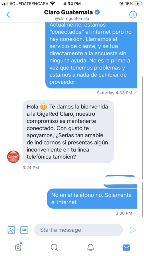 holaholamimo's tweet photo. @claroguatemala hasta hoy me contestaron lo de sábado, y ya no me respondieron de nuevo https://t.co/VxRJq6pCQ5